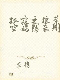 孤寂之狼叶凡司空嫣然未删减txt