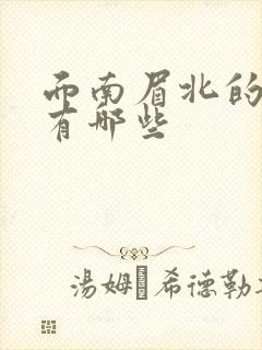 面南眉北的小说有哪些