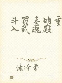 斗罗秦明重生加入武魂殿