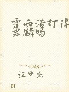 霍雨浩打得过唐舞麟吗封面