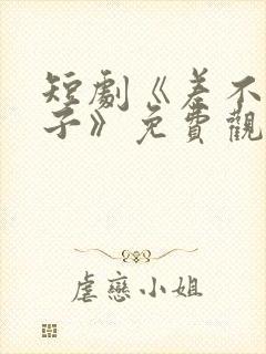 短剧《差不多才子》免费观看全集