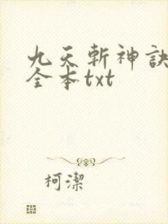 九天斩神诀下载全本txt