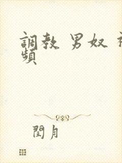 调教 男奴 视频