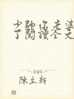 少帅你老婆又跑了阅读全文封面