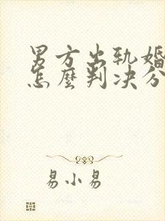 男方出轨婚姻法怎么判决分割财产