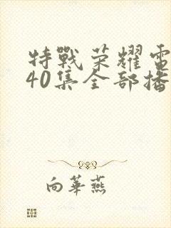 特战荣耀电视剧40集全部播放