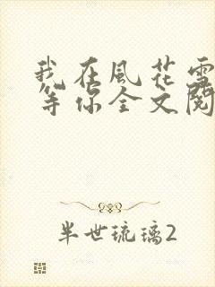 我在风花雪月里等你全文阅读全文