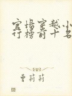 官场穿越小说排行榜前十名封面