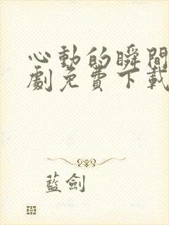 心动的瞬间电视剧免费下载封面