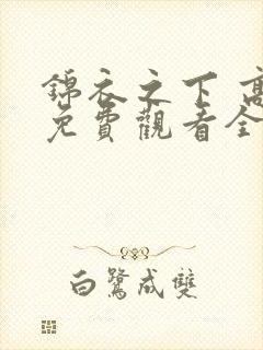 锦衣之下 高清免费观看全集