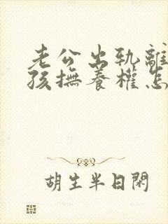 老公出轨离婚小孩抚养权怎么判定