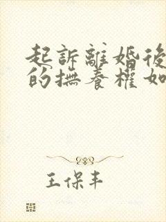 起诉离婚后孩子的抚养权如何判决