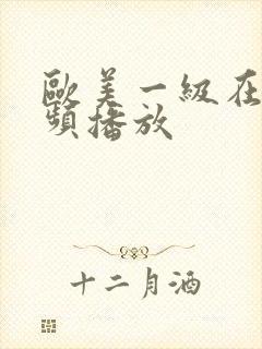 欧美一级在线视频播放