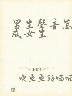 男生声音怎么变成女生