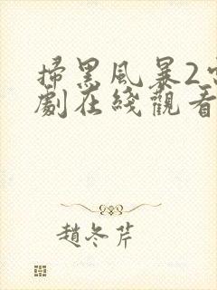 扫黑风暴2电视剧在线观看免费完整版