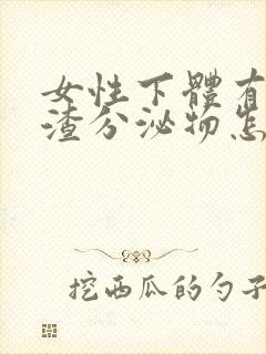 女性下体有豆腐渣分泌物怎么办