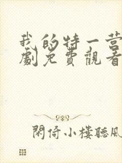 我的特一营电视剧免费观看全集封面