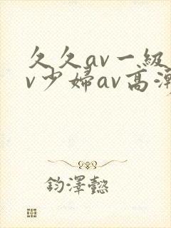 久久av一级av少妇av高潮