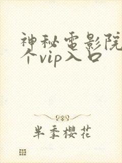 神秘电影院的5个vip入口