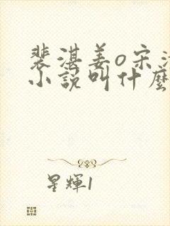 裴湛姜o宋清然小说叫什么名字