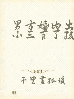 男方婚内出轨和小三有了孩子怎么办