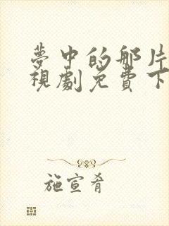 梦中的那片海电视剧免费下载