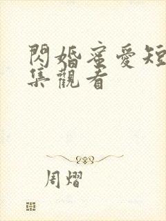 闪婚蜜爱短剧全集观看封面