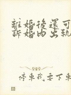 离婚后还可以起诉婚内出轨吗封面