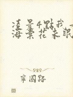 凌晨4点我看到海棠花未眠下一句