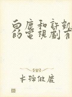 白鹿和许凯合作的电视剧有哪些