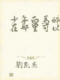 少年白马醉春风在哪里可以免费看封面