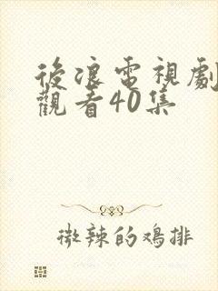 后浪电视剧免费观看40集封面