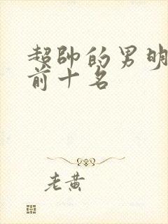 超帅的男明星 前十名