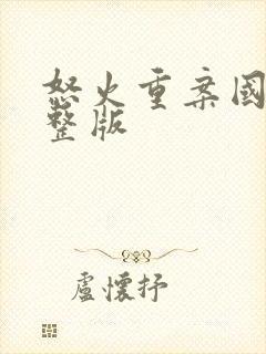 怒火重案国语完整版