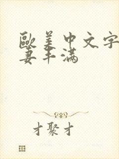 欧美中文字幕人妻丰满