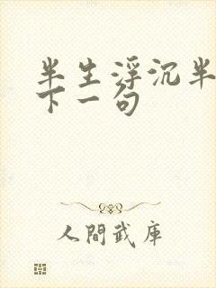 半生浮沉半生梦下一句