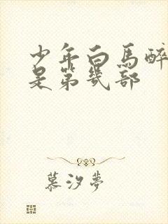 少年白马醉春风是第几部