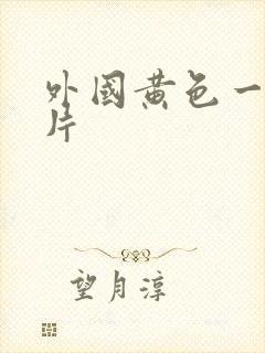 外国黄色一级大片封面