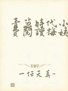 青葱时代小说免费阅读梅姨