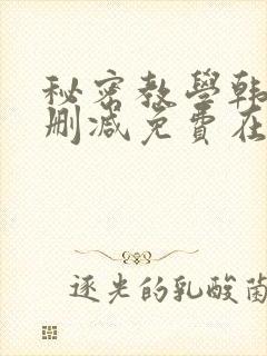 秘密教学韩漫无删减免费在线观看