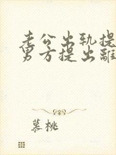 老公出轨提出,男方提出离婚如何处理