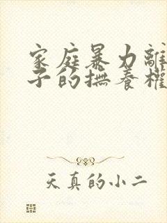 家庭暴力离婚孩子的抚养权问题