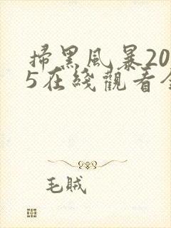 扫黑风暴2025在线观看全集免费