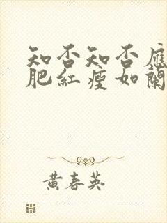 知否知否应是绿肥红瘦如兰