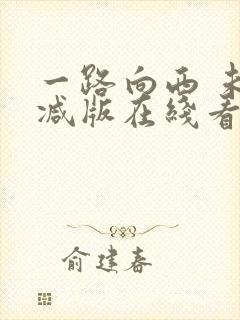 一路向西 未删减版在线看封面