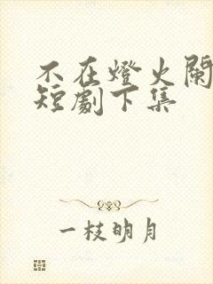 不在灯火阑珊处短剧下集