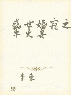 盛世婚宠之霸爱军火妻封面