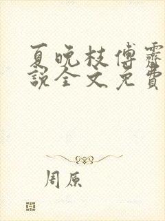 夏晚枝傅霁清小说全文免费阅读