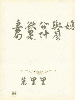 妻欲公与媳大结局是什么