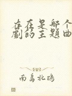 存在是哪个电视剧的主题曲封面